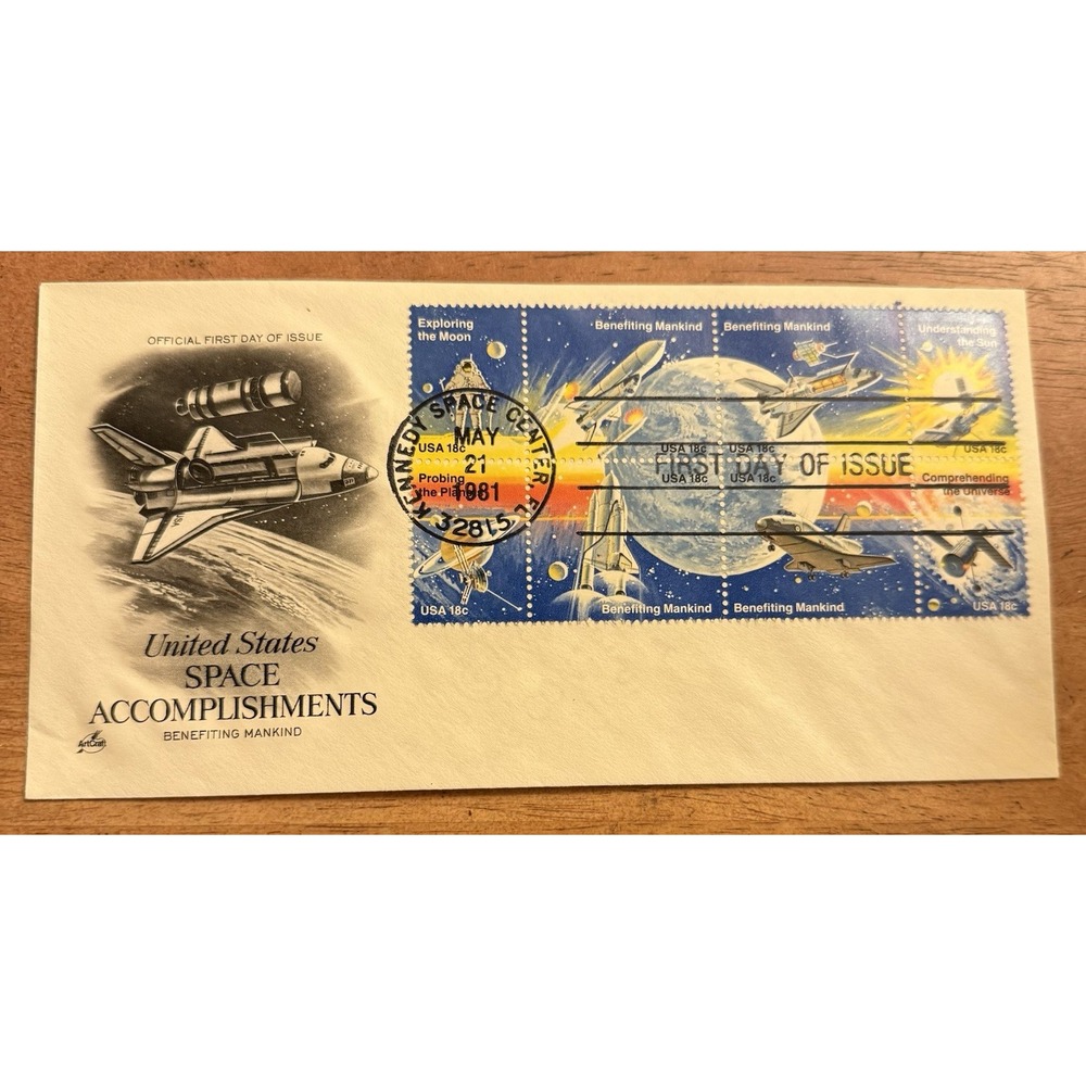 U.S SPACE ACCOMPLISHMENTS FDC MAY 21,1981 KSC ARTCRAFT SPACE COVER NASA